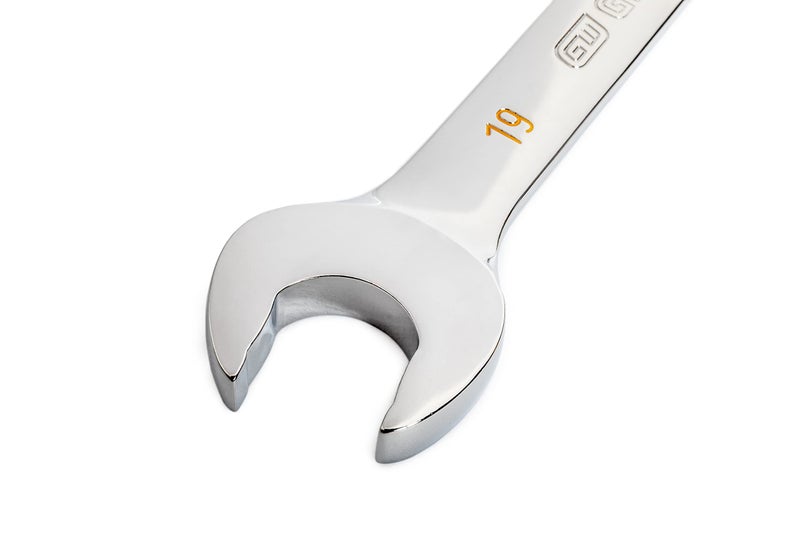 GEARWRENCH 19mm 4 Degree Swing Arch 12 Point Flex Head Ratcheting Combination Wrench - 86719 - Image 4